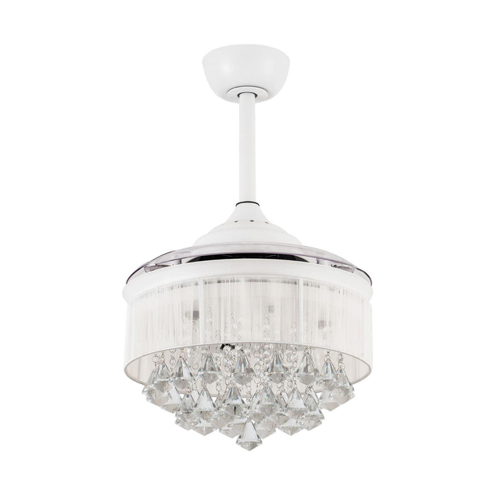 36" Bangaiore Modern Downrod Mount Crystal Ceiling Fan with Lighting and Remote Control - ParrotUncle
