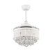 36" Bangaiore Modern Downrod Mount Crystal Ceiling Fan with Lighting and Remote Control - ParrotUncle