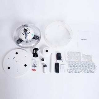 36" Bangaiore Modern Downrod Mount Crystal Ceiling Fan with Lighting and Remote Control - ParrotUncle