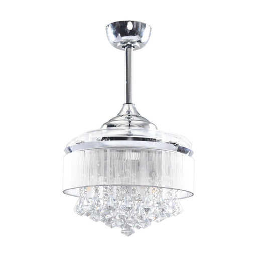 36" Bangaiore Modern Downrod Mount Crystal Ceiling Fan with Lighting and Remote Control - ParrotUncle