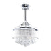 36" Bangaiore Modern Downrod Mount Crystal Ceiling Fan with Lighting and Remote Control - ParrotUncle