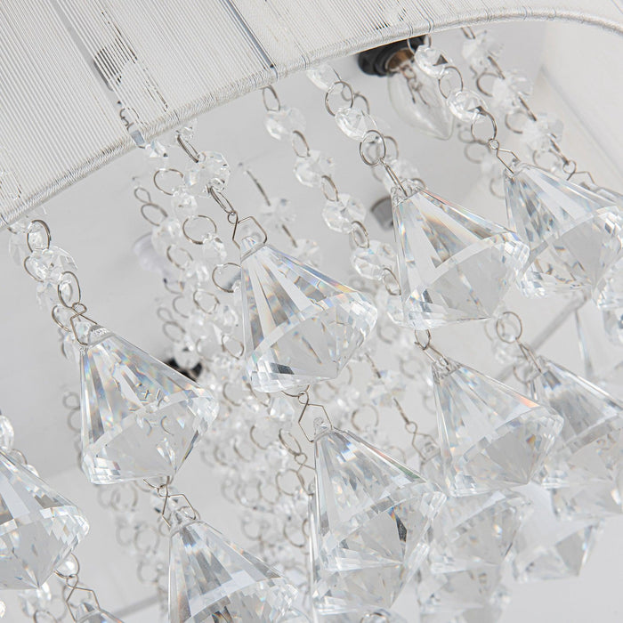 36" Bangaiore Modern Downrod Mount Crystal Ceiling Fan with Lighting and Remote Control - ParrotUncle