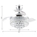 36" Broxburne Modern Chrome Downrod Mount Crystal Ceiling Fan with Lighting and Remote Control - ParrotUncle