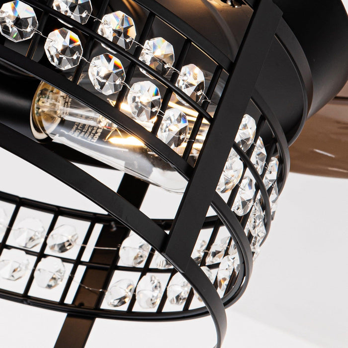 36" Farmhouse Downrod Mount Ceiling Fan with Lighting and Remote Control - ParrotUncle