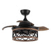 36" Mirelle Farmhouse Downrod Mount Ceiling Fan with Lighting and Wall Control - ParrotUncle