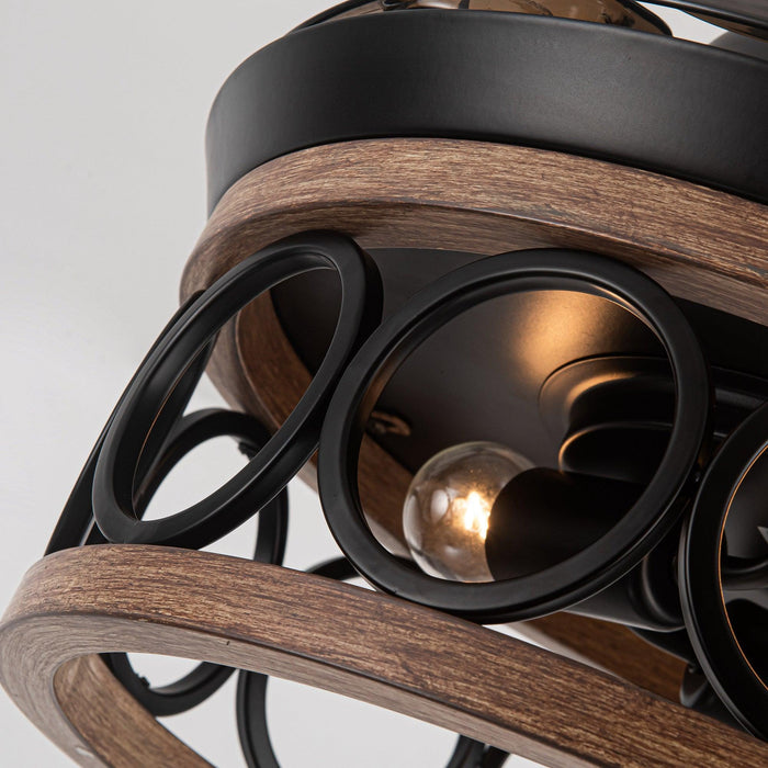 36" Mirelle Farmhouse Downrod Mount Ceiling Fan with Lighting and Wall Control - ParrotUncle