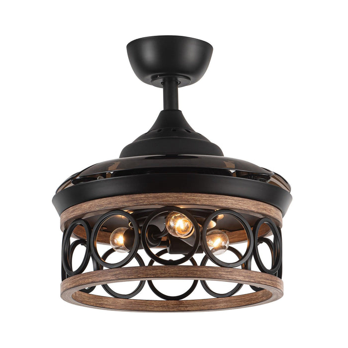 36" Mirelle Farmhouse Downrod Mount Ceiling Fan with Lighting and Wall Control - ParrotUncle