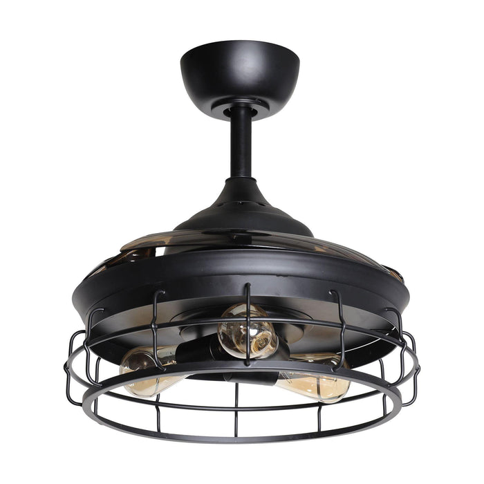 36" Pickett Industrial Downrod Mount Ceiling Fan with Lighting and Remote Control - ParrotUncle