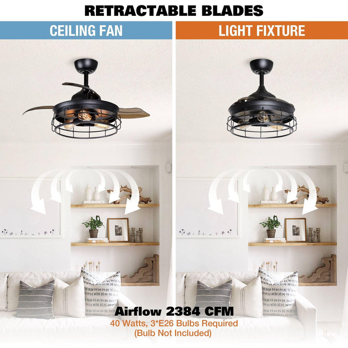 36" Pickett Industrial Downrod Mount Ceiling Fan with Lighting and Remote Control - ParrotUncle