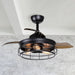 36" Pickett Industrial Downrod Mount Ceiling Fan with Lighting and Remote Control - ParrotUncle