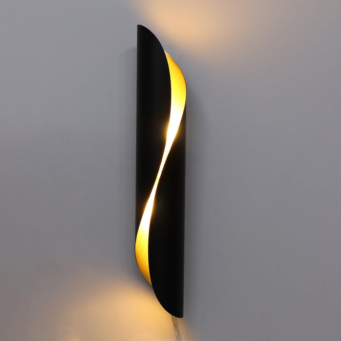 2-Light Modern Black Wall Light