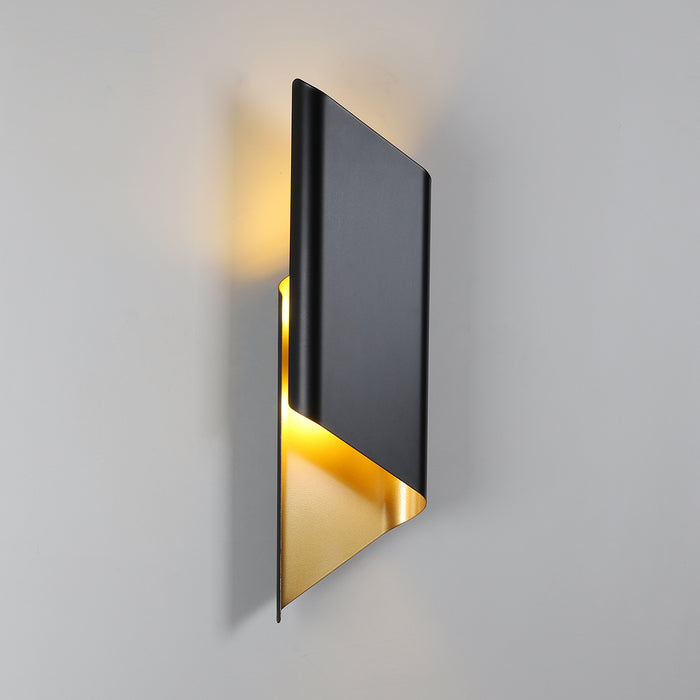 2-Light Modern Black Wall Light with LED