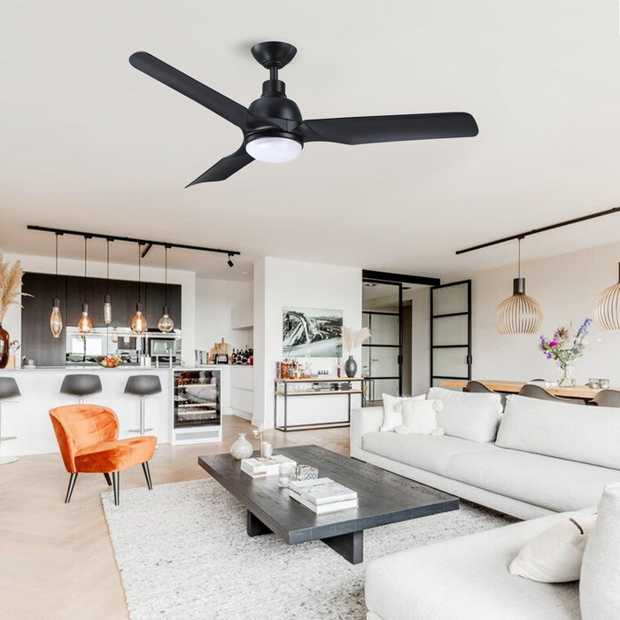 52" Cason Induatrial Downrod Mount Reversible Ceiling Fan with LED Lighting and Remote Control