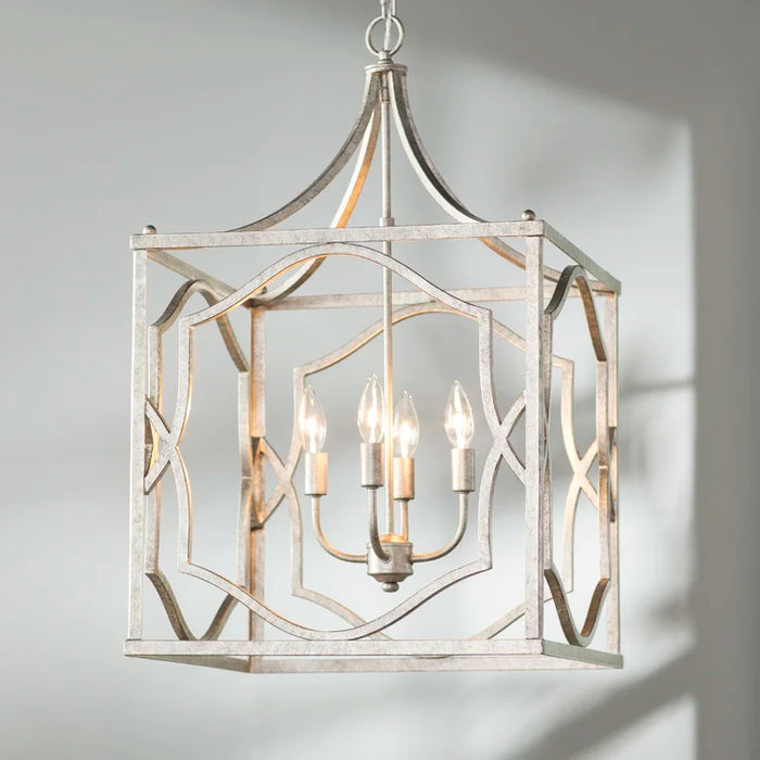 3-Light / 4-Light Vintage Traditional Lantern Square Chandelier with Adjustable Hanging Length