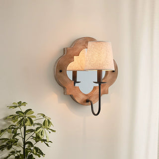 Farmhouse 1-Light Wood Light Rustic Wall Sconce
