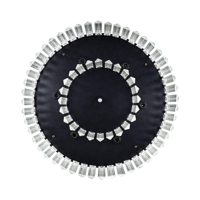 42" Industrial Downrod Mount Crystal Ceiling Fan with Lighting and Remote Control - ParrotUncle