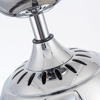 42" Modern Chrome Downrod Mount Crystal Ceiling Fan with Lighting and Remote Control - ParrotUncle