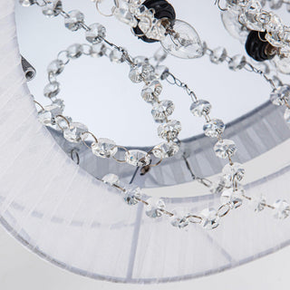 42" Modern Chrome Downrod Mount Crystal Ceiling Fan with Lighting and Remote Control - ParrotUncle