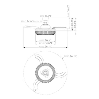 42" Modern Downrod Mount Crystal Ceiling Fan with Lighting and Remote Control - ParrotUncle