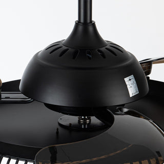 42" Modern Downrod Mount Crystal Ceiling Fan with Lighting and Remote Control - ParrotUncle