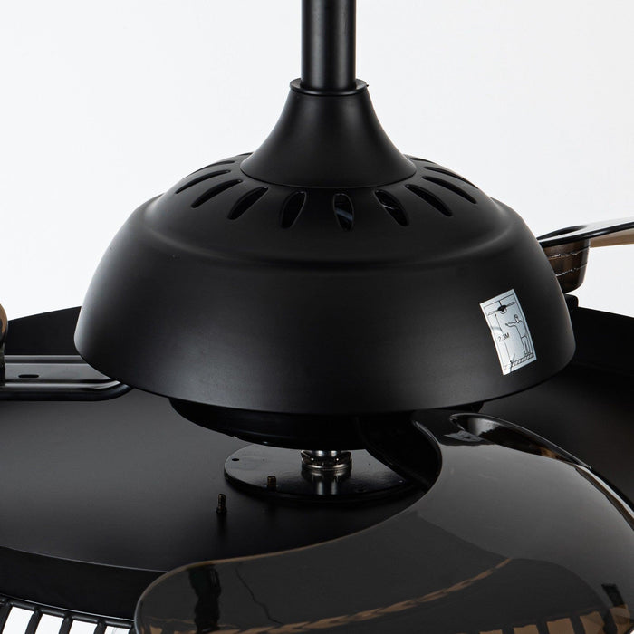 42" Modern Downrod Mount Crystal Ceiling Fan with Lighting and Remote Control - ParrotUncle