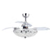 42" Servantes Modern Downrod Mount Crystal Ceiling Fan with Lighting and Remote Control - ParrotUncle