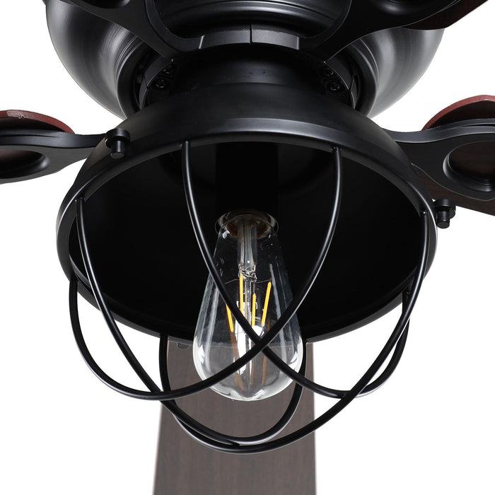 42" Traditional Flush Mount Reversible Ceiling Fan with Lighting and Remote Control - ParrotUncle