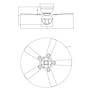 42" Traditional Flush Mount Reversible Ceiling Fan with Lighting and Remote Control
