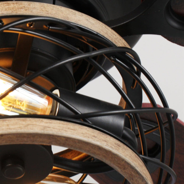 48"Antwerp Farmhouse Flush Mount Reversible Ceiling Fan with Lighting and Remote Control - ParrotUncle