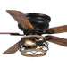 48"Antwerp Farmhouse Flush Mount Reversible Ceiling Fan with Lighting and Remote Control - ParrotUncle