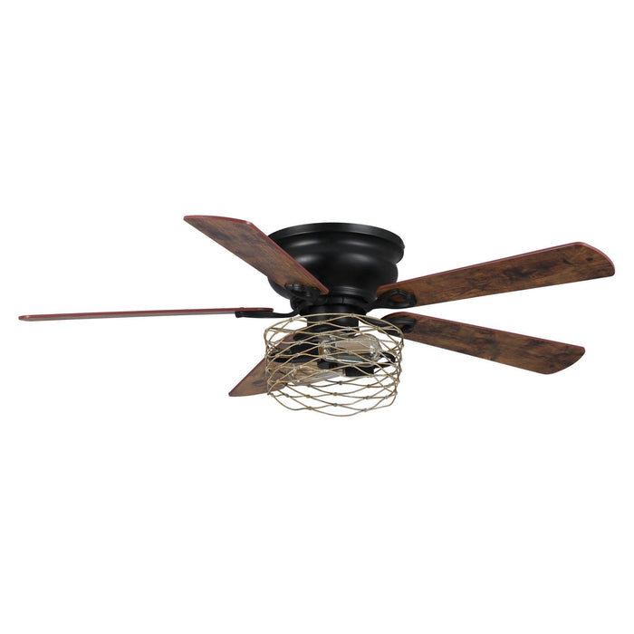 48" Athens Farmhouse Flush Mount Reversible Ceiling Fan with Lighting and Remote Control - ParrotUncle