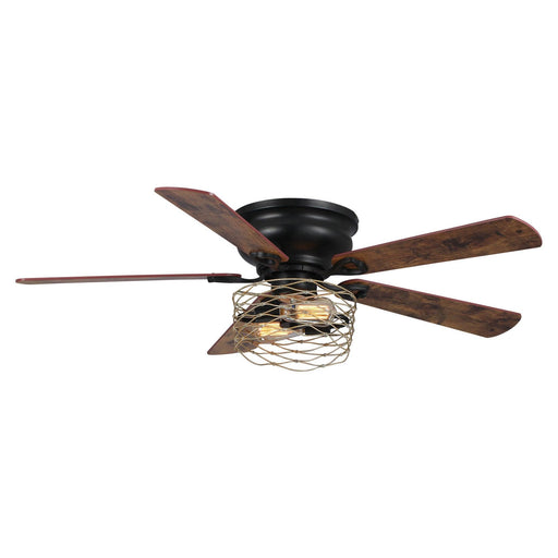 48" Athens Farmhouse Flush Mount Reversible Ceiling Fan with Lighting and Remote Control - ParrotUncle