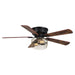 48" Athens Farmhouse Flush Mount Reversible Ceiling Fan with Lighting and Remote Control - ParrotUncle