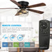 48" Athens Farmhouse Flush Mount Reversible Ceiling Fan with Lighting and Remote Control - ParrotUncle