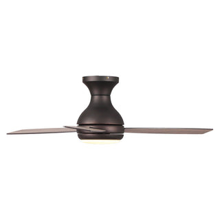 48" Beckette Hamptons Farmhouse Flush Mount Reversible Ceiling Fan with Lighting and Remote Control