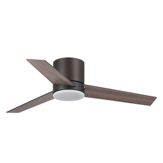 48" Kielah Hamptons Farmhouse Flush Mount Reversible Ceiling Fan with Lighting and Remote Control