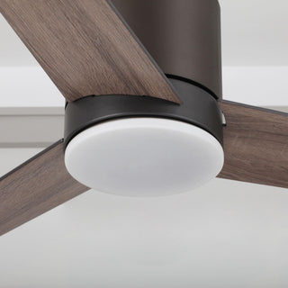 48" Kielah Hamptons Farmhouse Flush Mount Reversible Ceiling Fan with Lighting and Remote Control
