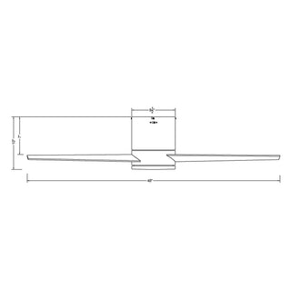 48" Kielah Hamptons Farmhouse Flush Mount Reversible Ceiling Fan with Lighting and Remote Control