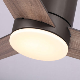 48" Kielah Hamptons Farmhouse Flush Mount Reversible Ceiling Fan with Lighting and Remote Control