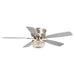 48" Modern Flush Mount Reversible Crytsal Ceiling Fan with Lighting and Remote Control - ParrotUncle