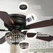 48" Modern Flush Mount Reversible Crytsal Ceiling Fan with Lighting and Remote Control - ParrotUncle