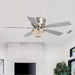 48" Modern Flush Mount Reversible Crytsal Ceiling Fan with Lighting and Remote Control - ParrotUncle