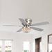 48" Modern Flush Mount Reversible Crytsal Ceiling Fan with Lighting and Remote Control - ParrotUncle