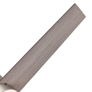 48" Satin Hamptons Nickel Flush Mount Low Profile Ceiling Fan with LED Lighting