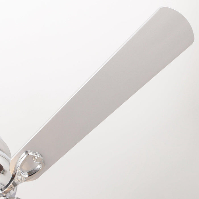 48" Traditional Chrome Flush Mount Reversible Crystal Ceiling Fan with Lighting and Remote Control - ParrotUncle