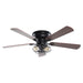48" Ummuhan Industrial Flush Mount Reversible Ceiling Fan with Lighting and Remote Control - ParrotUncle