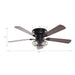 48" Ummuhan Industrial Flush Mount Reversible Ceiling Fan with Lighting and Remote Control - ParrotUncle