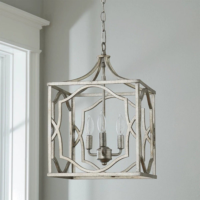 3-Light / 4-Light Vintage Traditional Lantern Square Chandelier with Adjustable Hanging Length