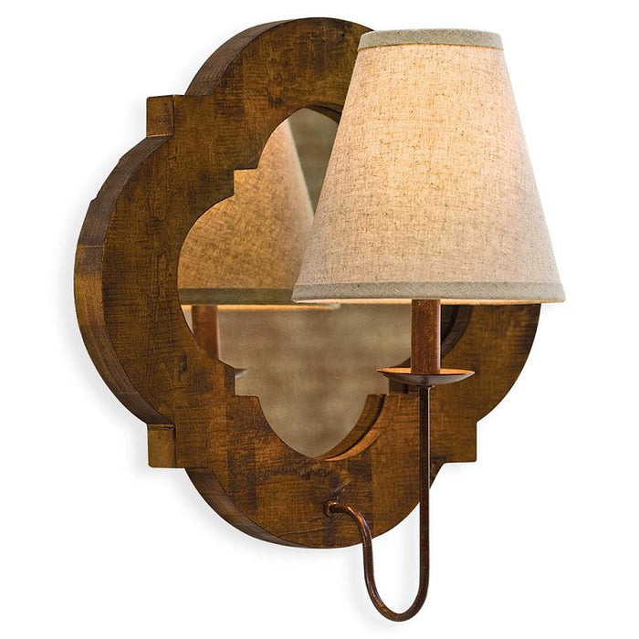 Farmhouse 1-Light Wood Light Rustic Wall Sconce