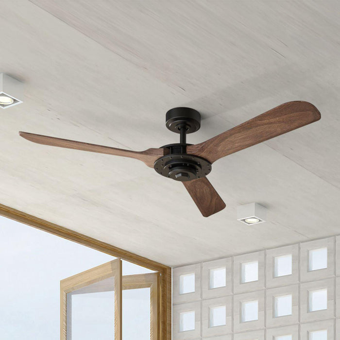 52" Aerofanture Industrial DC Motor Downrod Mount Reversible Ceiling Fan with Lighting and Remote Control - ParrotUncle